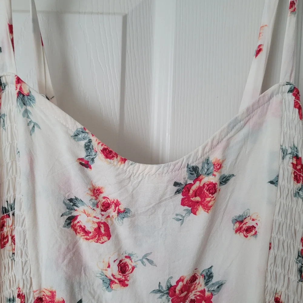 Forever 21 Rose Print Mini Dress, Size L - Picture 3 of 7